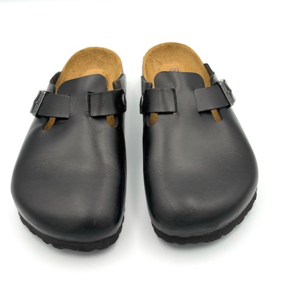 BIRKENSTOCK - Boston Soft Footbed - Black Size: EU 38 (US Women's 7-7.5)